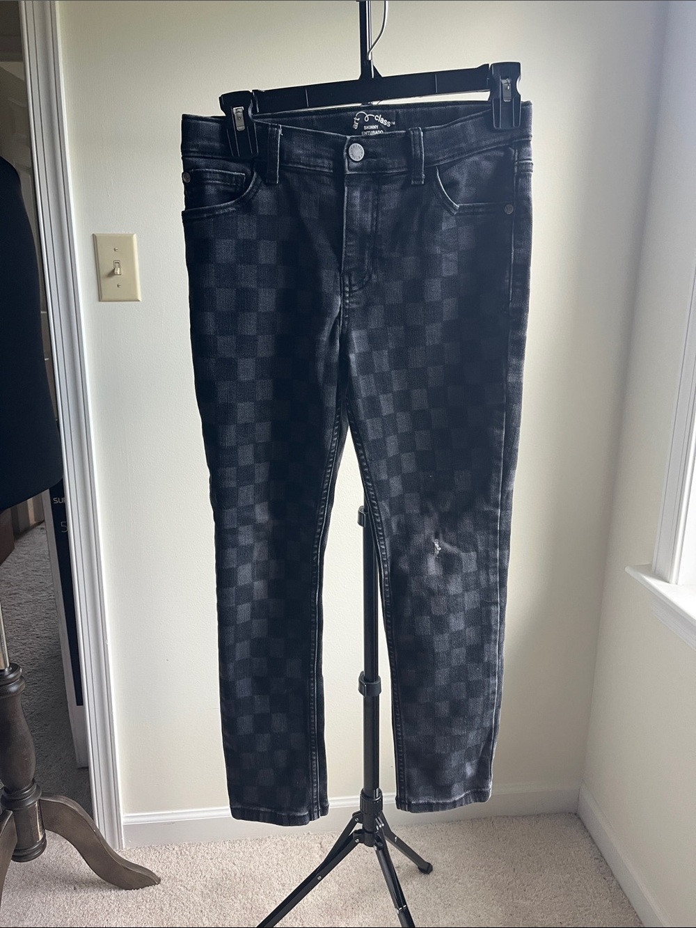 art class Black Checkerboard Kids Jeans